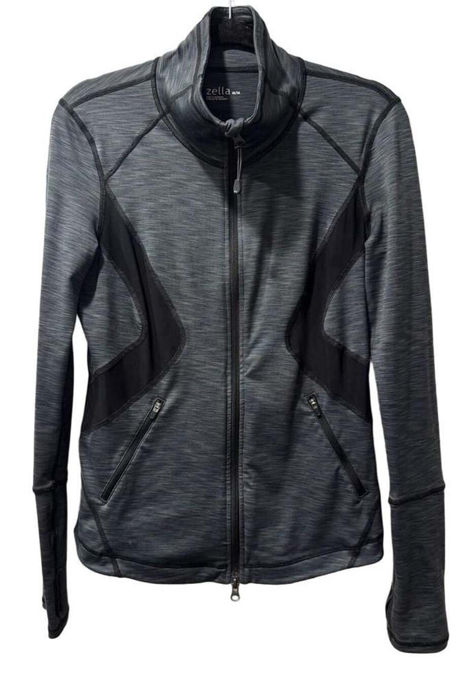 Zella Full Zip Gray Mesh Athletic Jacket